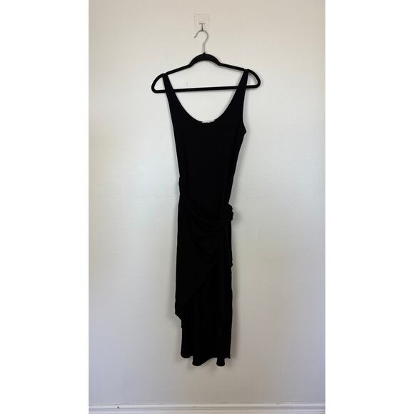 Reformation Jeans Kaila Knit Tie Waist Wrap Quiet Luxury Classic Midi Dress - Picture 3 of 5